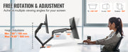 Bild in Galerie-Viewer laden, Amocart Single/ Dual/ Triple Monitor Mount for Screens Gas Spring Monitor Arm Desk Mount with C-Clamp and Grommet Mounting Base