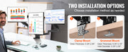 Bild in Galerie-Viewer laden, Amocart Single/ Dual/ Triple Monitor Mount for Screens Gas Spring Monitor Arm Desk Mount with C-Clamp and Grommet Mounting Base