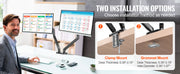 Bild in Galerie-Viewer laden, Amocart Single/ Dual/ Triple Monitor Mount for Screens Gas Spring Monitor Arm Desk Mount with C-Clamp and Grommet Mounting Base