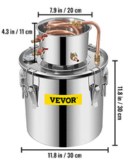 Charger l'image dans la visionneuse de galerie, Amocart 3 5 8 13 Gal Alcohol Still Stainless Steel Alcohol Distiller Copper Tube Home Brewing Kit for DIY Whisky Wine
