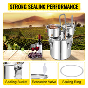 Charger l'image dans la visionneuse de galerie, Amocart 50L Alcohol Water Distiller Bottle Moonshine Equipment Stainless Steel Brewing Machine for Whisky Wine Beer Dispenser