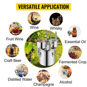 Load image into Gallery viewer, 12L 20L 30L 50L Alcohol Brewing Distiller DIY Moonshine Apparatus Stainless Steel Still Whisky Brandy Home Appliance