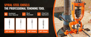 Bild in Galerie-Viewer laden, Amocart 4 Model Mortising Attachment Drills Square Hole Chisel Set for for Drill Press, Woodworking Mortising Tenoning Drilling