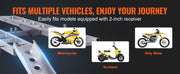 Load image into Gallery viewer, SucceBuy Motorcycle Carrier 2-Bike 600LBS Aluminum Motorcycle Carrier Hitch Mount, Loading Ramp Scooter Dirt Bike Trailer Hauler