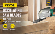 Load image into Gallery viewer, SucceBuy 100PCS Oscillating Saw Blades Quick Release Multitool Blades Kit HCS Tool Blades Cut Cutter for Wood Plastic Metal Nail