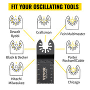 Load image into Gallery viewer, SucceBuy 100PCS Oscillating Saw Blades Quick Release Multitool Blades Kit HCS Tool Blades Cut Cutter for Wood Plastic Metal Nail