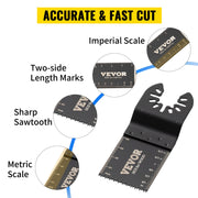 Load image into Gallery viewer, SucceBuy 100PCS Oscillating Saw Blades Quick Release Multitool Blades Kit HCS Tool Blades Cut Cutter for Wood Plastic Metal Nail