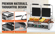 Load image into Gallery viewer, SucceBuy Commercial Panini Grill 3600W Electric Sandwich Panini Maker with Temp Control And 19"x9" for Hamburger Steak Bacon