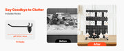 Bild in Galerie-Viewer laden, Amocart 1/2Sets Pegboard Display Stand 17x13in Tabletop Steel Peg Board Panel with 15 Hooks for Grocery Retail Jewelry Store