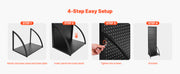 Load image into Gallery viewer, SucceBuy Standing Pegboard Display with Casters & 30 Hooks Thickened Steel Peg Board Panel for Retail Store Jewelry Shop