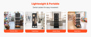 Load image into Gallery viewer, SucceBuy Standing Pegboard Display with Casters & 30 Hooks Thickened Steel Peg Board Panel for Retail Store Jewelry Shop