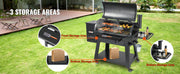 Bild in Galerie-Viewer laden, Amocart Portable Charcoal Grill Propane Gas Grills with Cover and Cart Heavy Duty Iron BBQ Grill for Outdoor Cooking Barbecue