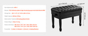 Charger l'image dans la visionneuse de galerie, Amocart Piano Use Chair, Piano Bench with High-Density Padded Cushion & Storage Compartment Wooden Piano Bookcase Stool Seat
