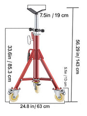 Load image into Gallery viewer, SucceBuy Pipe Holding Stand Folding Tripod Jack 3 Types Heights 12in Pipeworking Supporting Clamped Tool with Roller Head