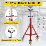 Load image into Gallery viewer, SucceBuy Pipe Holding Stand Folding Tripod Jack 3 Types Heights 12in Pipeworking Supporting Clamped Tool with Roller Head