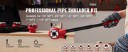 Load image into Gallery viewer, SucceBuy Manual Pipe Threader Ratchet Tool Portable Pipe Threading Set w/ 6PCS NPT Dies for Galvanized Aluminum Iron Copper Pipe