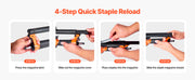 Load image into Gallery viewer, Amocart 22Gauge Pneumatic Staple Gun for 71Series Fine Wire Staples 9.1mm Crown 4-16mm Length 70-110PSI Air Staple Gun for Wood