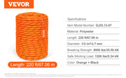 Charger l'image dans la visionneuse de galerie, Amocart 220ft Dual-Weave Polyester Rope 48-Strand Outdoor Accessories Emergency Cord for Camping Swinging Rappelling Rescue