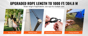 Bild in Galerie-Viewer laden, SucceBuy 3/16 in 250/1000ft Nylon Cord 32-Strand Design Multi-Purpose Rope for Outdoor Adventures Tree Work Emergency Situation