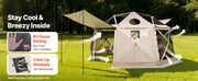 Bild in Galerie-Viewer laden, Amocart Pop up Gazebo Screen Tent Camping Canopy Tent w/ Removable Top&Carry Bag Quick-Set&Bite-Proof Screen House Sun Shelter