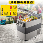 Load image into Gallery viewer, SucceBuy 20L 22L 35L 45L 55L Car Refrigerator Mini Fridge Freezer Portable Compressor Cooler DC 110-240V Ice Box for Camping
