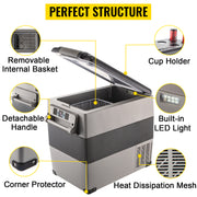 Load image into Gallery viewer, SucceBuy 20L 22L 35L 45L 55L Car Refrigerator Mini Fridge Freezer Portable Compressor Cooler DC 110-240V Ice Box for Camping