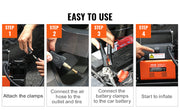 Load image into Gallery viewer, SucceBuy Tire Inflator Compressor 6-10 CFM Heavy Duty Air Compressor Dual-Cylinder 150PSI Air Pump with Adapters for Trucks Car