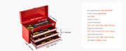 Load image into Gallery viewer, Amocart 20in 3-Drawer Metal Tool Box Black/Red Tool Chest with EVA Liners Multifunction Tool Organizer for Garage & Workshop