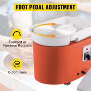 Load image into Gallery viewer, SucceBuy Electric Pottery Wheel Machine 28cm 350W Manual Handle Foot Pedal for School Ceramic Clay Working Forming DIY Art Craft