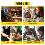 Load image into Gallery viewer, SucceBuy Electric Pottery Wheel Machine 28cm 350W Manual Handle Foot Pedal for School Ceramic Clay Working Forming DIY Art Craft