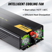 Bild in Galerie-Viewer laden, Amocart Pure Sine Wave Power Inverter 2500W/3500W/5000W 12V DC to 120V AC Aluminum Alloy LCD Screen & LED Indicators Power Use
