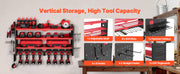 Charger l'image dans la visionneuse de galerie, SucceBuy 4-Layer Hand Power Tool Organizer Rack Wall Mounted Pegboards Electric Drill Storage Holder for Garage Workshop