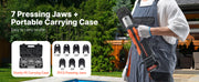 Load image into Gallery viewer, Amocart 7 PCS Pressing Jaws 1/4 in to 1-1/8 in for RLS Copper Pipes Suitable for High Pressure HVAC/R Applications - with Case