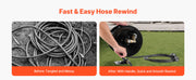 Charger l'image dans la visionneuse de galerie, Amocart Pressure Washer Hose Reel 50 ftx3/8 in Steel Bracket-Mounted 4000PSI Max Manual Power Hand Crank for Car/Floor Washing