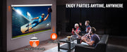 Load image into Gallery viewer, Amocart Manual Pull Down Projector Screen 100 inch 16:9 4K 1080 HD Retractable Projector Screen for Family Home Office Theater