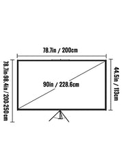Load image into Gallery viewer, Amocart 60 70 80 90 100 110 in Tripod Projector Screen W/ Stand 16:9 4K HD Portable Home Cinema for Indoor & Outdoor Projection