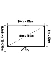 Load image into Gallery viewer, Amocart 60 70 80 90 100 110 in Tripod Projector Screen W/ Stand 16:9 4K HD Portable Home Cinema for Indoor & Outdoor Projection