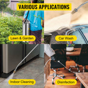 Load image into Gallery viewer, SucceBuy 4-12L Hand Powered Sprayer Stainless Steel Watering Spraying Sprinkling Atomizer Pump Home Ground Garden Cleaning Sprayer