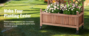 Bild in Galerie-Viewer laden, Amocart Wood Planter with Trellis Outdoor Raised Garden Bed with Drainage Holesfor Vine Climbing Plants Flowers in Garden