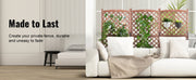 Bild in Galerie-Viewer laden, Amocart Wood Planter with Trellis Outdoor Raised Garden Bed with Drainage Holesfor Vine Climbing Plants Flowers in Garden