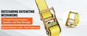 Load image into Gallery viewer, Amocart 8pcs 4400Lbs Ratchet Tie Down Straps E-Track Heavy Duty Strap with Hook Loop for Moving Securing Cargo Lawn Equipment