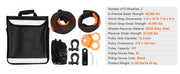 Bild in Galerie-Viewer laden, Amocart Off-Road Winch Recovery Kit with 30000Lbs Tow Straps & D-Ring Shackles Snatch Block Storage Bag for ATV Jeep Truck