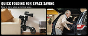 Bild in Galerie-Viewer laden, Amocart 2 in 1 Rollator Walker & Transport Chair for Seniors Folding Rolling Walker Wheelchair Combo & Aluminum Mobility Walker