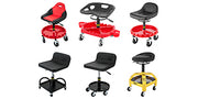 Load image into Gallery viewer, Amocart Rolling Garage Stool Car Detailing Stool Adjustable Height Mechanic Seat With Tool Tray Workshop Auto Repair Shop Stool