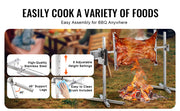 Load image into Gallery viewer, SucceBuy Electric BBQ Rotisserie Grill Kit Automatic 42W Motor Height Adjustable Universal Roaster Stand Spit Rod w/ Heat Shield