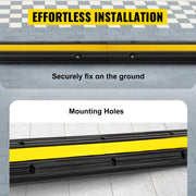 Bild in Galerie-Viewer laden, Amocart Modular Rubber Speed Bump 1 Channel Driveway Cable Protector Ramp Wire Cover Cord Guard for Parking Lot Warehouses Use
