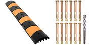 Bild in Galerie-Viewer laden, Amocart Rubber Speed Bump 2 Channel Speed Bump Hump 72.8x12.2x2.2 Garage Cable Ramp for Asphalt Concrete Gravel Driveway-6 FT
