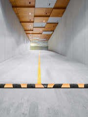 Bild in Galerie-Viewer laden, Amocart Rubber Speed Bump 2 Channel Speed Bump Hump 72.8x12.2x2.2 Garage Cable Ramp for Asphalt Concrete Gravel Driveway-6 FT