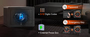 Load image into Gallery viewer, Amocart 1.2/0.5 Cubbic Fit Electronic Safe Deposit Safe Box W/ Digital Access & Override Keys for Money Gun Jewelry Document