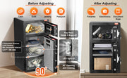 Load image into Gallery viewer, Amocart Single Door 4.0 cu.ft Safe Box w/ Key Lock Password & Fingerprint Safe Lock Box with Fireproof Bag Key Rack & LED Light